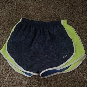 Nike Blue and Green Athletic Shorts Lightweight Design